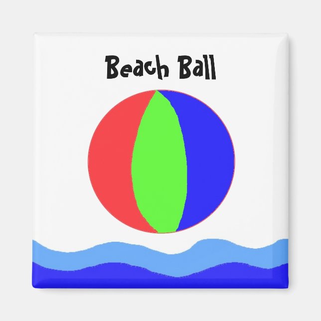 Beach Boll Roligt Magnet (Framsidan)