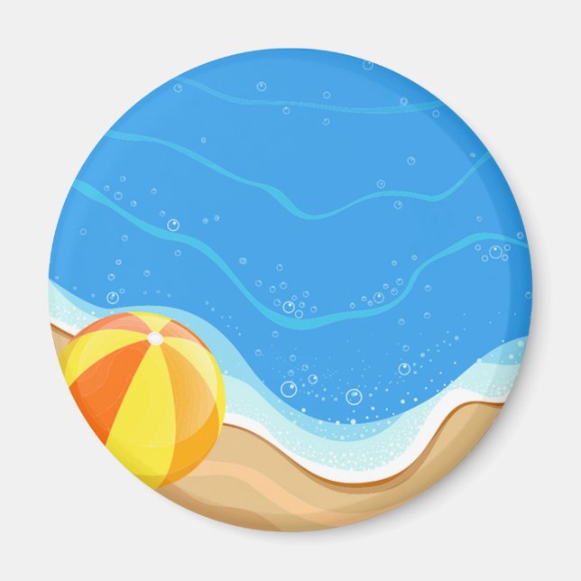 Beach boll vid stranden magnet (Framsidan)