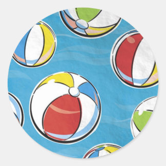Beach Bollar Sticker Runt Klistermärke