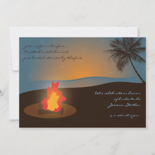 Beach Bonfire-inbjudan Inbjudningar
