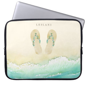 Beach Botanical Flinflip flops Laptop Fodral