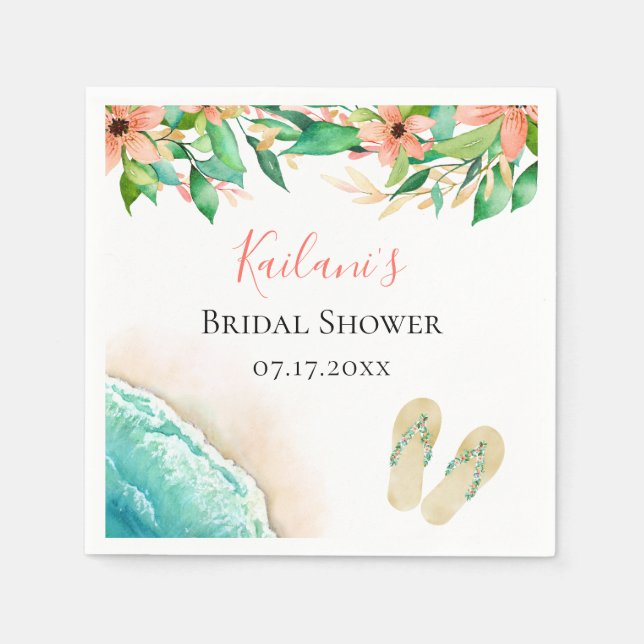 Beach botaniska Personligen Pappersservett (Framsidan)