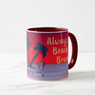 Beach Bound! Lila Red Mugg