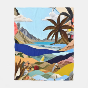 Beach Bound Surrealist Fleecefilt