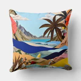 Beach Bound Surrealist Kudde