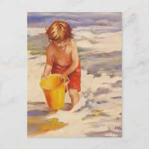 Beach Boy Child i vinkara havet Vykort