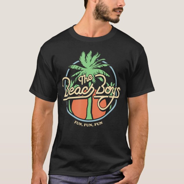 Beach Boys Roligt Roligt Roligt Handflatan Träd T Shirt (Framsida)