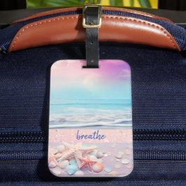 Beach Breathe-bekräftelse Bagagebricka