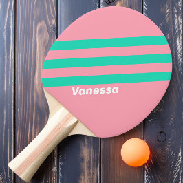 Beach Breeze Nostalgiska Ränder med Namn Pingisracket