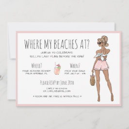 Beach Bride Bachelorette Party Helg Itinerary Inbjudningar