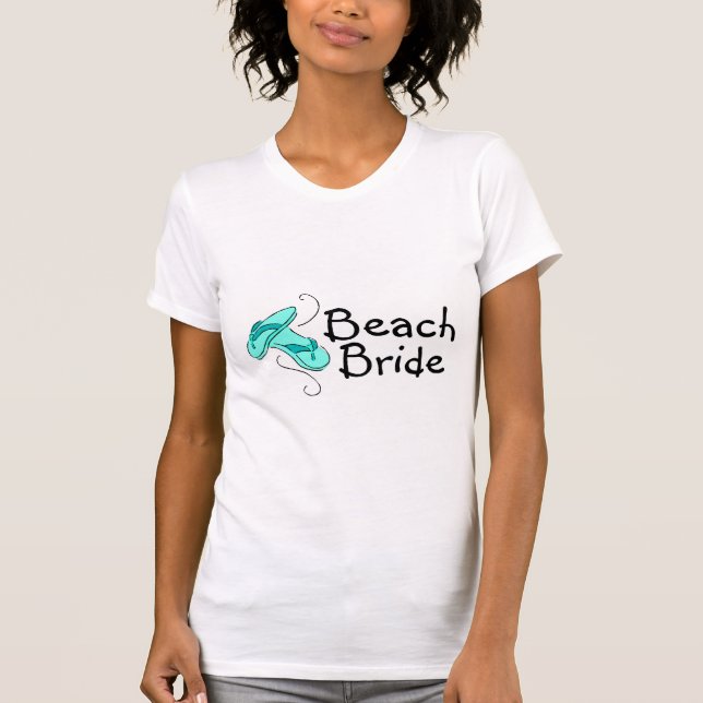 Beach Bride (Beach Wedding) Tee Shirt (Framsida)