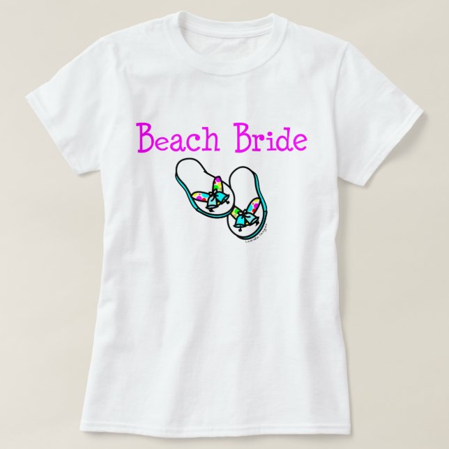 Beach Bride T Shirt (Design framsida)