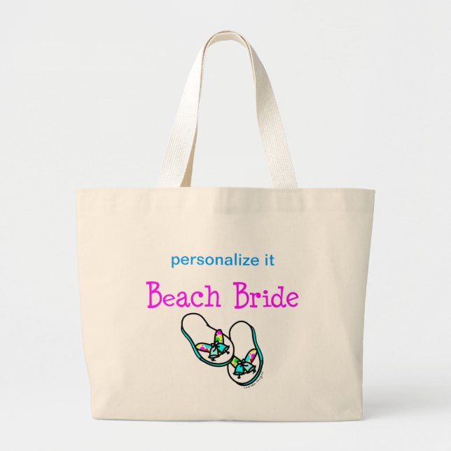 Beach Bride Tote Jumbo Tygkasse (Framsidan)