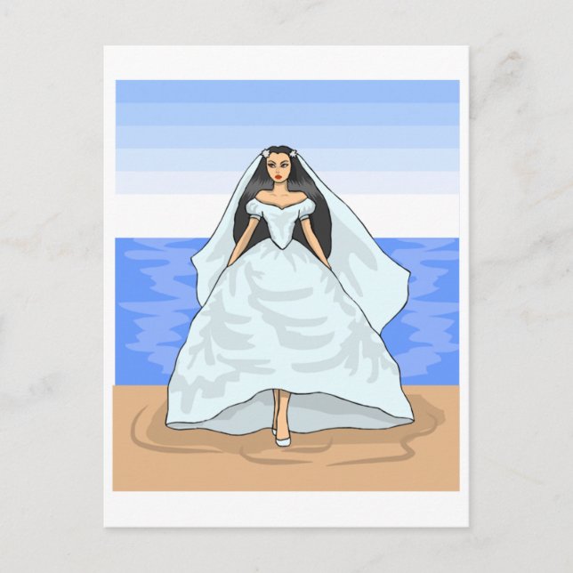 Beach Bride Vykort (Framsida)