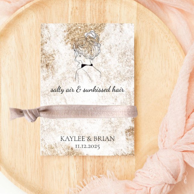 Beach Bridesmaid Hårsnodd Scrunchie Holder Tilläggskort (Skapare uppladdad)