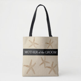 Beach bröllop Mor av groomsand burlap Tygkasse