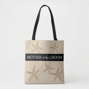 Beach bröllop Mor av groomsand burlap Tygkasse