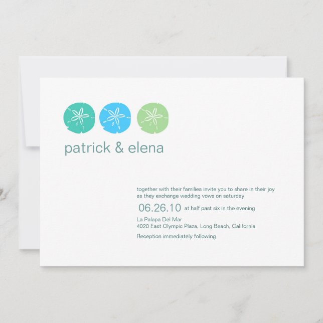 Beach bröllopsinbjudan inbjudningar (Framsida)