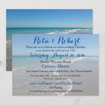 Beach bröllopsinbjudan - Konst II till havs på bak