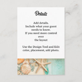 Beach bröllopsseashar 2 tilläggskort