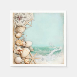 Beach bröllopsseashar 3 pappersservett