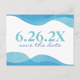 Beach-bröllopsspara vykortet för datum meddelande vykort