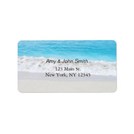 Beach bröllopsstrand adressetiketter1 adressetikett