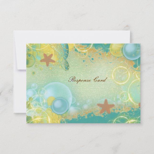 Beach-bröllopstema ~ OSA kort (Framsida)