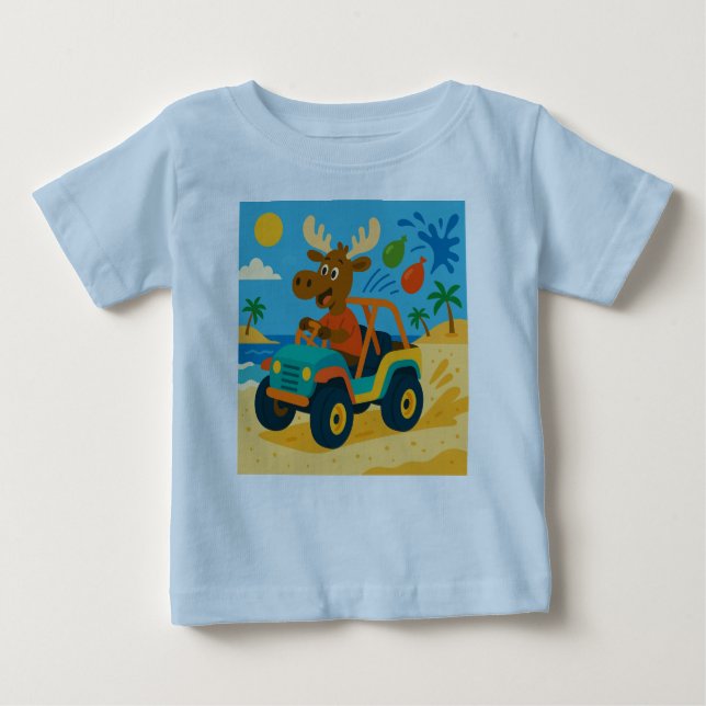 Beach Buggy Blaster – Action-Packed Summer KidsTee T Shirt (Framsida)