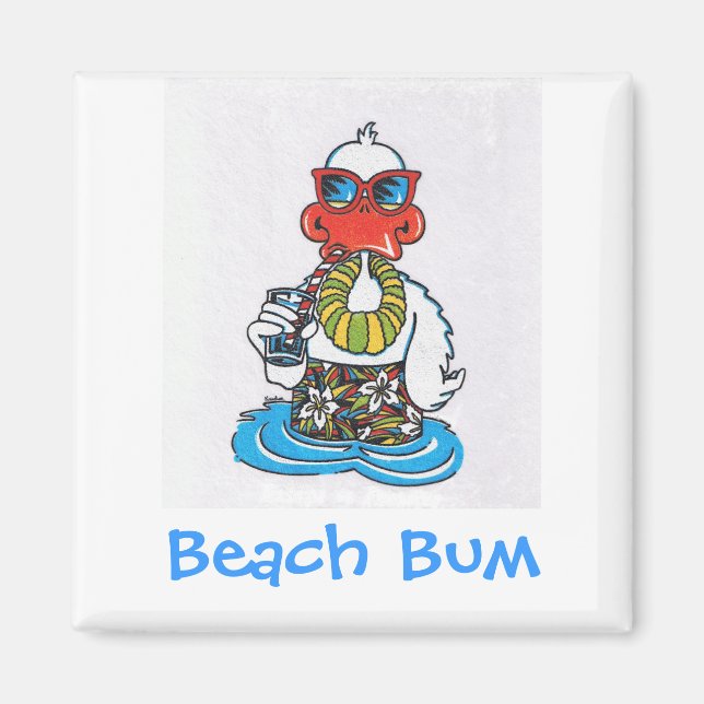 Beach Bum Anka Magnet (Framsidan)