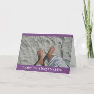Beach Bum-födelsedagskort Kort