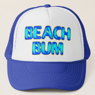 Beach Bum Funny Slogan i Blue Keps