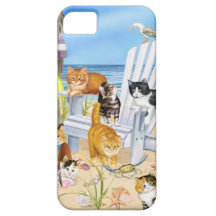 Beach Bum Kittens iPhone SE och iPhone 5/5s-fodral
