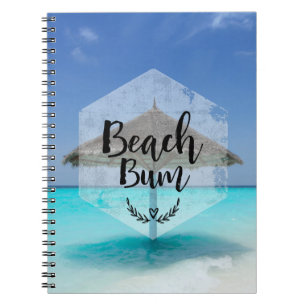 Beach Bum med tunt Beach-paraply Anteckningsbok