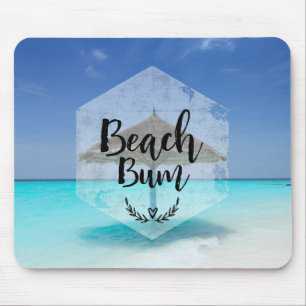 Beach Bum med tunt Beach-paraply Musmatta