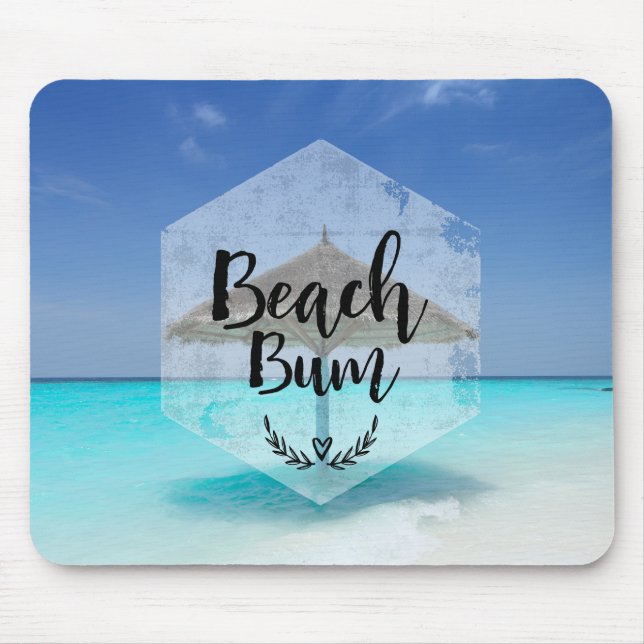 Beach Bum med tunt Beach-paraply Musmatta (Framsidan)