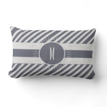 Beach Bum Navy Blue Stripe with Monogram