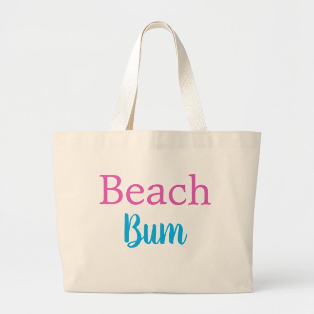 Beach Bum Ocean Vatten Sommar Swimming Tote Bag Jumbo Tygkasse (Framsidan)