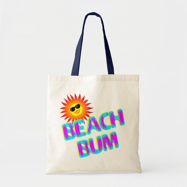 Beach Bum Say med Sunshine Canvas Tote Tygkasse (Framsidan)
