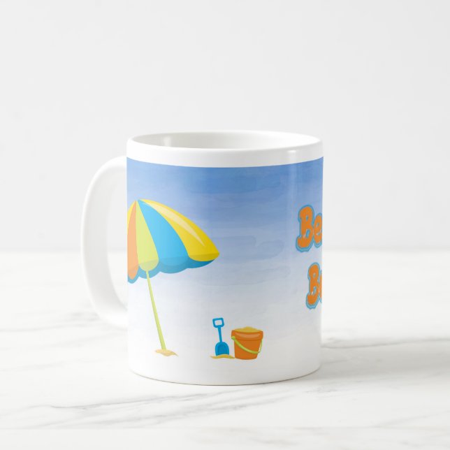 Beach Bum Seashore Scene Kaffemugg (Framsida vänster)