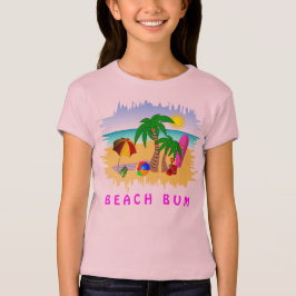 Beach Bum Sol Sea and Surfa Roligt Colorful Girls  Tee