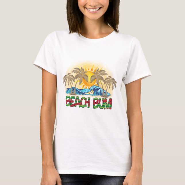 Beach Bum Summer Women's T-shirt (Framsida)