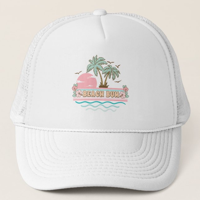 Beach Bum Tropical Beach-sommaren Keps (Framsida)