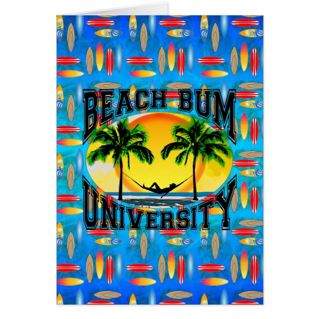 Beach Bum Universiteten Hälsningskort (Framsidan)