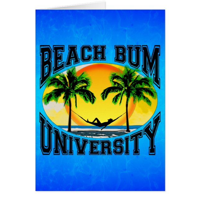 Beach Bum Universiteten Hälsningskort (Framsidan)