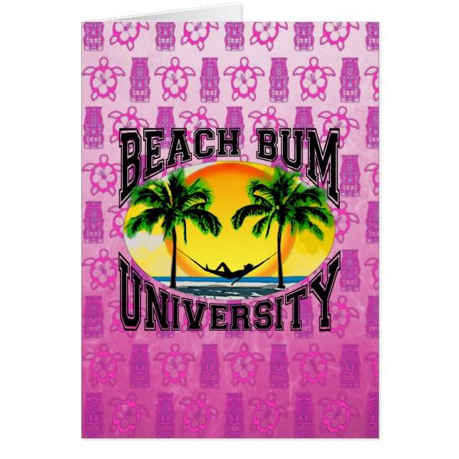 Beach Bum Universiteten Hälsningskort (Framsidan)