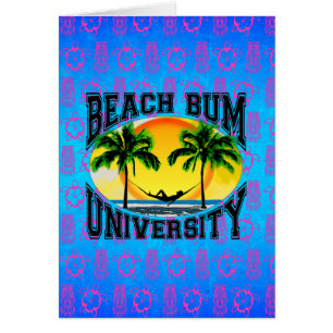 Beach Bum Universiteten Hälsningskort