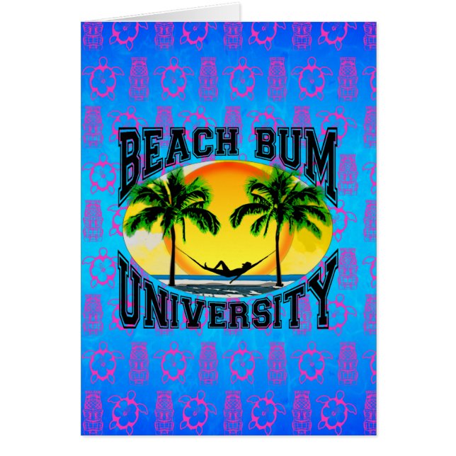 Beach Bum Universiteten Hälsningskort (Framsidan)