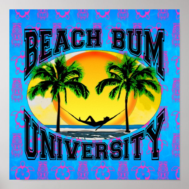 Beach Bum Universiteten Poster (Framsidan)