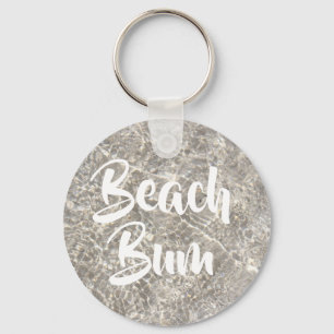 Beach bum vatten på strandsand söt nyckelring